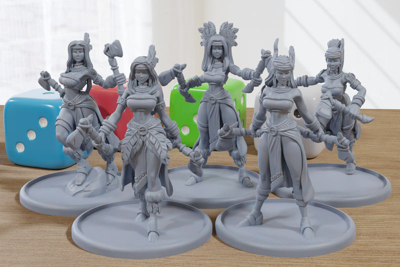 Wild West Protectors of the Mother Earth Sexy Pinup SFW/ NSFW 3D Printed Minifigures for Fantasy Miniature Tabletop Games DND, Frostgrave