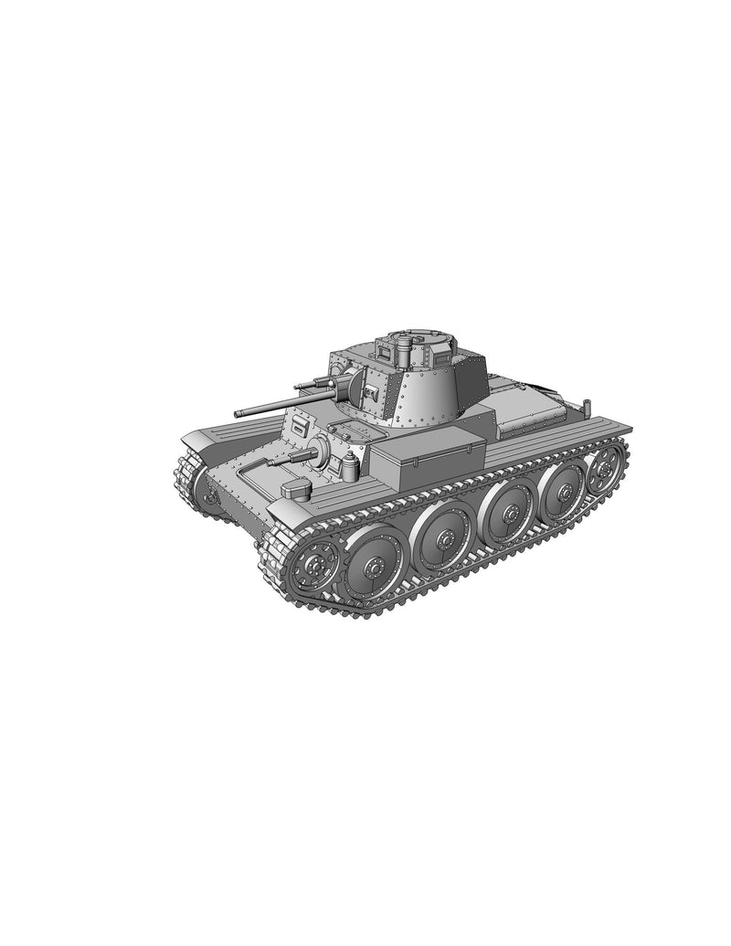 PZ.KPFW 38T - WW2 German Tank - 3D Resin Printed 28mm / 20mm / 15mm Miniature Tabletop Wargaming Vehicle