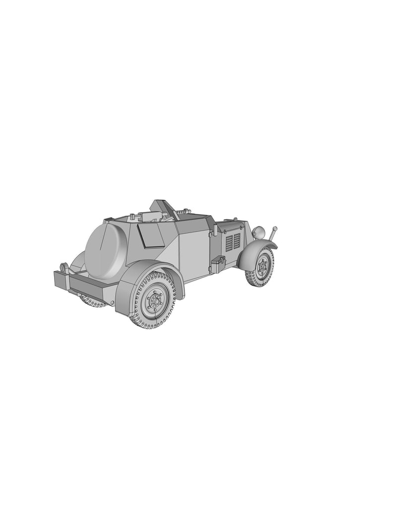 Kfz 13 Maschinengewehr-Kraftwagen WW2 German - 3D Resin Printed 28mm / 20mm / 15mm Miniature Tabletop Wargaming Vehicle