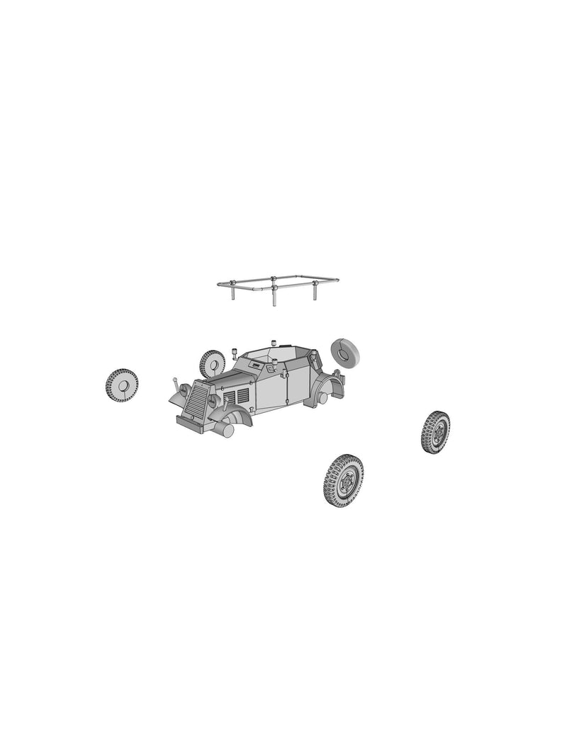 Kfz. 14 German WW2 Communications Vehicle - 3D Resin Printed 28mm / 20mm / 15mm Miniature Tabletop Wargaming Vehicle