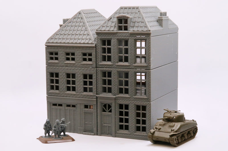 Arnhem Duo Set of two historical buildings from the Netherlands 3D Printed Tabletop Wargaming Terrain for Miniature Games like Bolt Action